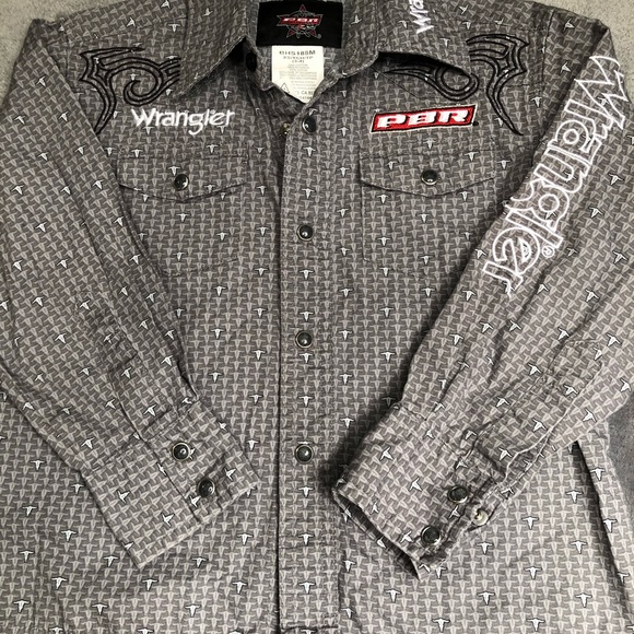 Wrangler Other - Retro Embroidered Wrangler Cowboy Snapdown Shirt